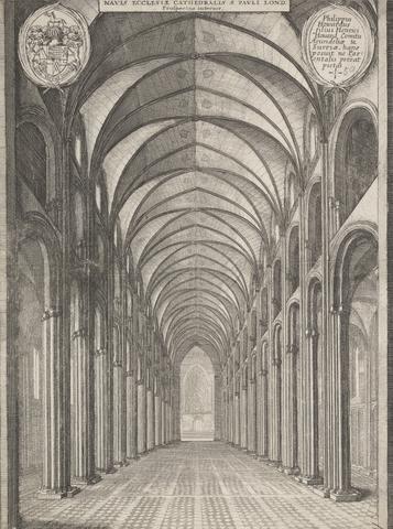 Wenceslaus Hollar Navis Ecclesiae Cathedralis St. Pauli, London, Prospectus interior