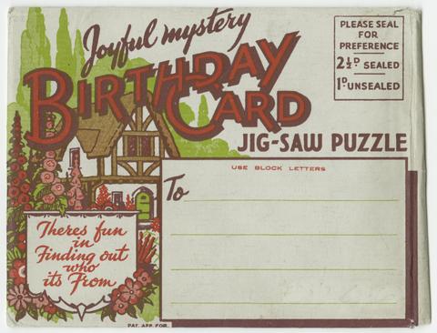  Joyful mystery birthday card jig-saw puzzle.