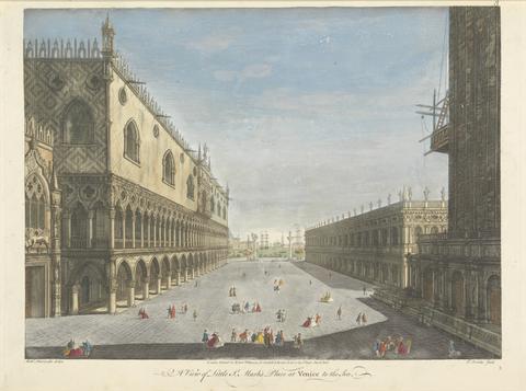 Thomas Bowles A View of Little St. Mark's Place at Venice to the Sea