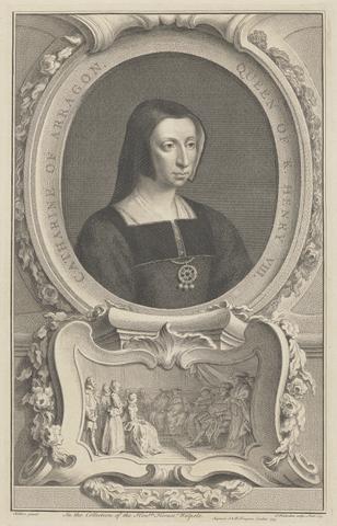 Jacobus Houbraken Catherine of Aragon, Queen of King Henry VII