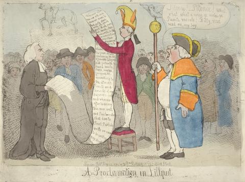 Richard Newton A Proclamation in Lilliput