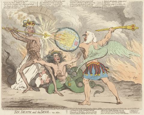 James Gillray Sin, Death, and the Devil