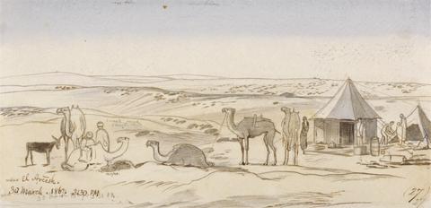 Edward Lear Near El Areesh, 3:30 pm, 30 March 1867 (27)