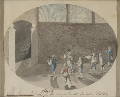 Robert Dighton Fives played at the Tennis court Leicester Fields