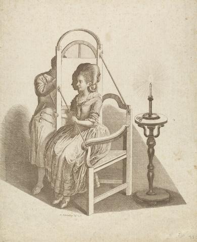 Johann Rudolph Schellenberg Artist Drawing a Woman's Silhouette