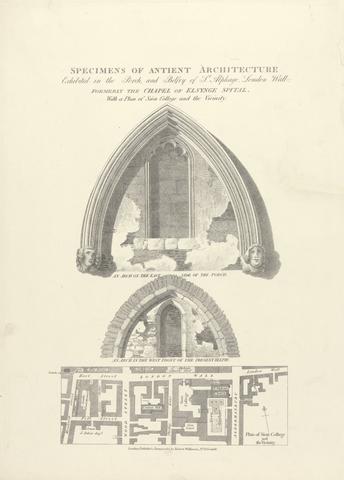 Architecture in the Porch and Belfry of St. Alphage, London Wall