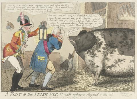 Isaac Cruikshank A Visit to the Irish Pig! . . . With Reflections Physical & Moral