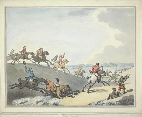 Thomas Rowlandson Fox-Hunting [set of six]: 2. The Chase
