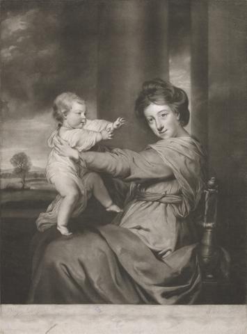 James Watson Caroline Duchess of Marlborough with Lady Caroline Spencer Her Daughter