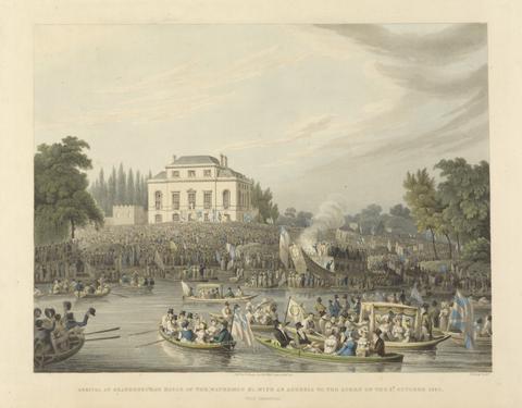 Matthew Dubourg Arrival at Brandenburg House of the Watermen, ect. with an Address to the Queen on the 3rd October 1820