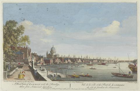 A West View of London with the Bridge taken from Somerset Gardens