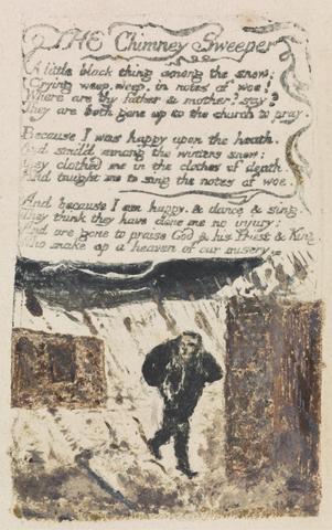 William Blake Songs of Innocence and of Experience, Plate 45, "The Chimney Sweeper" (Bentley 37)