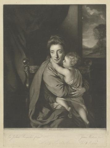 James Watson Caroline Curzon (née Colyear), Lady Scarsdale, and Her Son, Honourable John Curzon