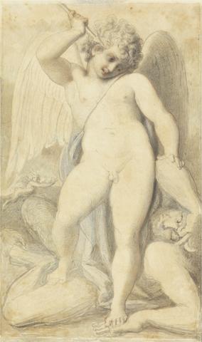 Richard Cosway Cupid Overpowering a Satyr