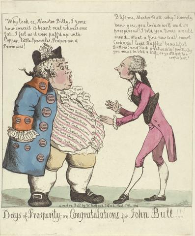 unknown artist Days of Prosperity; Or, Congratulations for John Bull