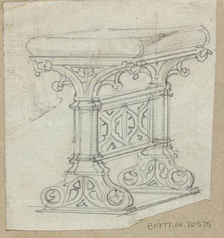 Augustus Welby Northmore Pugin Design for a Gothic Table
