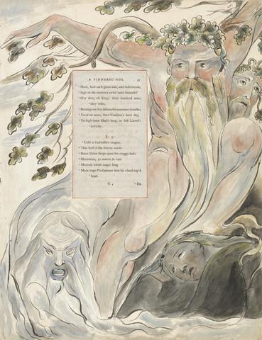 William Blake The Poems of Thomas Gray, Design 57, "The Bard."