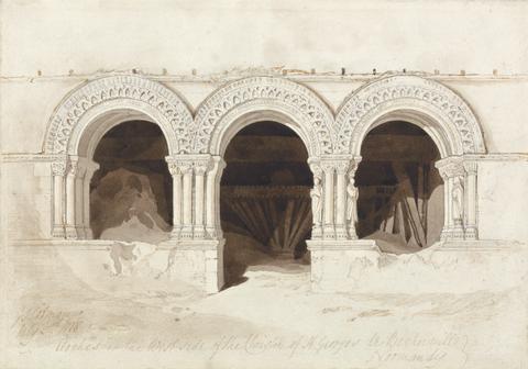 John Sell Cotman Arches in the West Side of the Cloister of Saint. Georges de Bocherville, near Rouen, Normandy