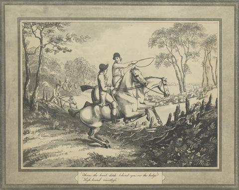 Samuel Howitt Hunting, Shooting, etc. [set of six]: "3. Throw the broad ditch behind you"