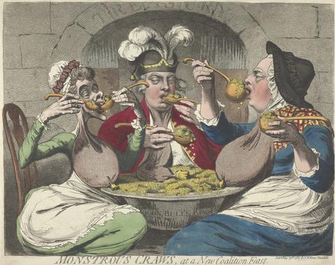 James Gillray Monstrous Craws, At a New Coalition Feast