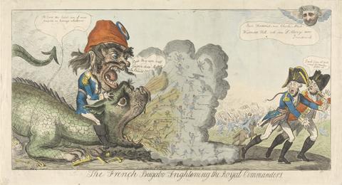 Isaac Cruikshank The French Bugabo Frightening the Royal Commanders