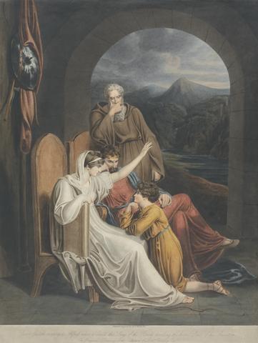 Richard Westall Queen Judith reciting to Alfred when a child