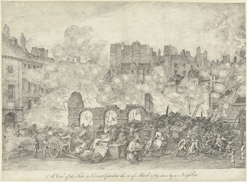 Samuel Hieronymus Grimm A View of the Fire in Covent Garden