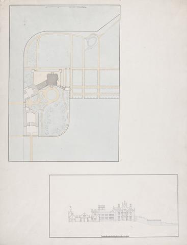 Sir Jeffry Wyatville Lilleshall Hall, Shropshire: General Plan and Elevation
