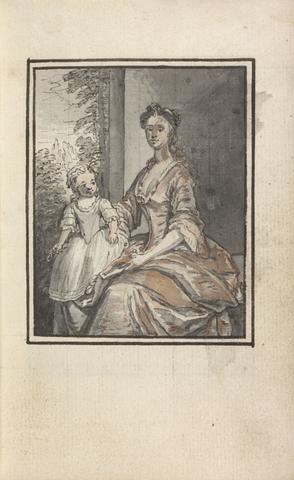 Thomas Bardwell Three-quarter Length Portrait, Seated Woman and Girl