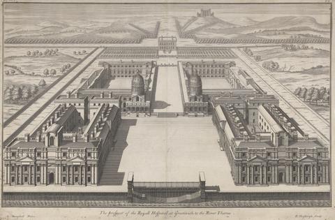 Henry Hulsberg The Prospect of the Royal Hospital at Greenwich to the River Thames
