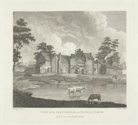 Charles Pye View of the Pest Houses at Tothill Fields