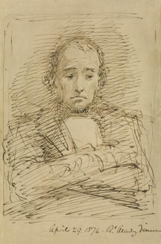 George Richmond Benjamin Disraeli, Sketched at a Royal Academy Dinner