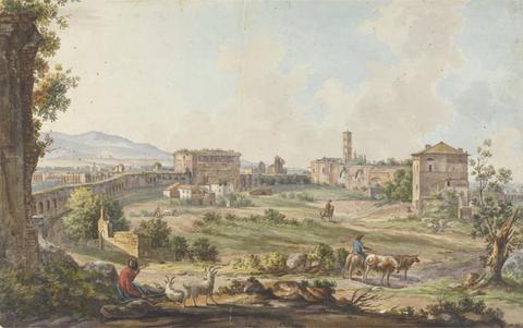 Willey Reveley Views in the Levant: Ruins in Rome with Goats, Cows and Herdsmen