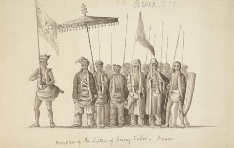 Procession of the Sultan of Gonong Tabor, Borneo