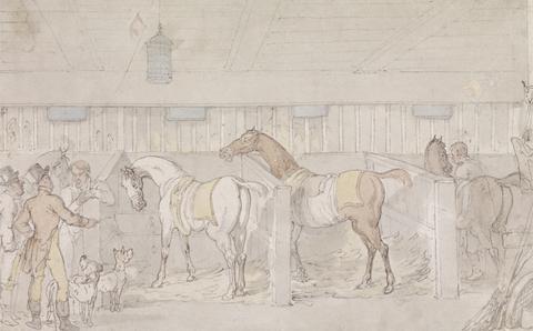 Thomas Rowlandson Interior of a Stable