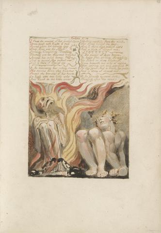 William Blake The First Book of Urizen, Plate 14, "7. From the Caverns of His Jointed Spine...." (Bentley 11)