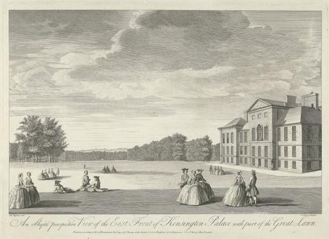 John Tinney An Oblique Perspective View of the East Front of Kensington Palace