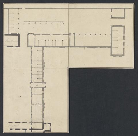 James Wyatt Cobham Hall, Kent: Plan of Stables and Part of Brewhouse