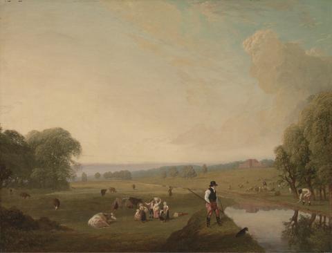 John James Chalon A View of Theobald's Park, Hertfordshire