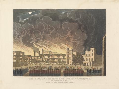 unknown artist The Fire of the House of Lords and Commons
