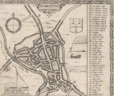 unknown artist Map of Worcester