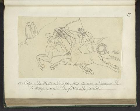  Album of drawings after John Flaxman's illustrations for The divine comedy, as engraved by Étienne Achille Reveil.