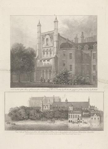 John Thomas Smith Two Views of the House of Commons and Westminster Hall