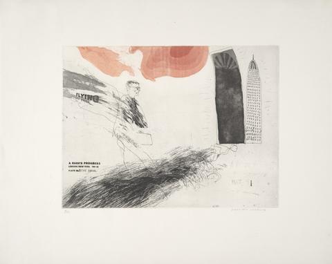David Hockney 1: The Arrival from A Rake's Progress