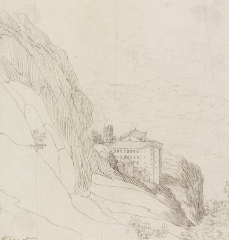 Henry Swinburne Landscape of Buildings Along a Cliff