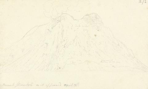 Sir Robert Smirke the younger Mount Stromboli As It Appeared April 26th 1803