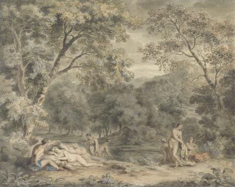 William Taverner Nymphs Bathing in a Wooded Glade