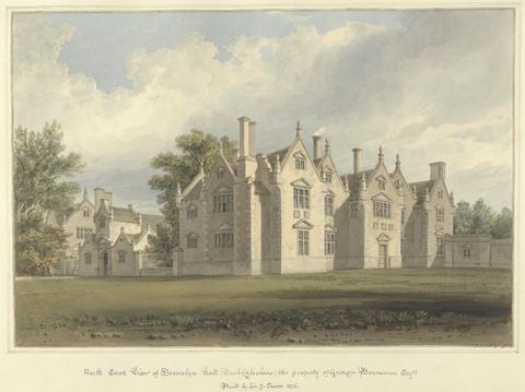 John Buckler FSA North East View of Trevalyn Hall, Denbighshire; the property of George Boscawen Esqre. Built by Sir G. Trevor 1576