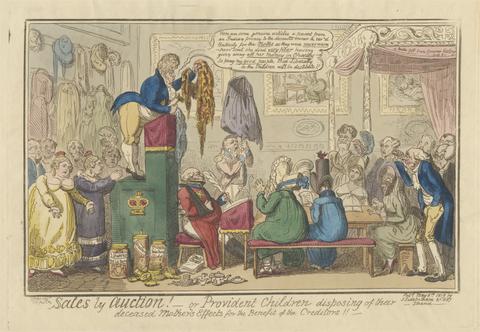 George Cruikshank Sales by Auction! - or Provident Children Disposing of their Deceased Mother's Effects for the Benefit of the Creditors!!