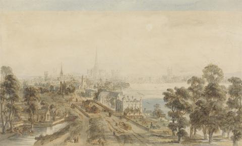 William Henry Pyne Old London, View from St. James Park Looking East